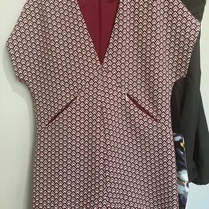 Stylish Burgundy and White Patterned jumper